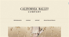 Desktop Screenshot of californiaballet.org
